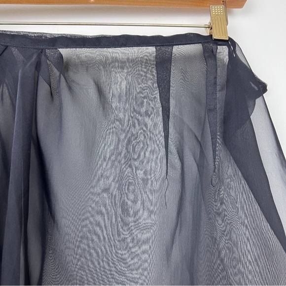 Nia Thomas Ruffle Sheer Tied Black Skirt Ruffle Blouse Set - Picture 5 of 8